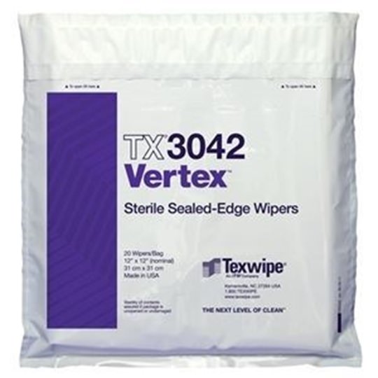 Sterile Vertex® TX3042 Dry Cleanroom Wipers Sterile Vertex® TX3042 Dry Cleanroom Wipers