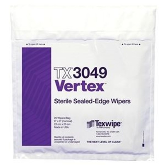 Sterile Vertex® TX3049 Dry Cleanroom Wipers Sterile Vertex® TX3049 Dry Cleanroom Wipers